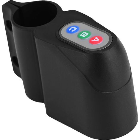 Schwarzes Fahrradschloss mit 4-stelligem Code und Sicherheitsalarm (1/5)