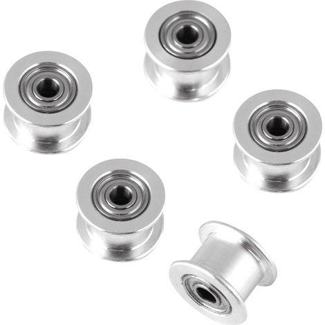 2GT Aluminium-Steuerriemenscheiben für 3D-Drucker (6 mm Breite, 16 Zähne, 3 mm Bohrung, zahnlos) (1/5)