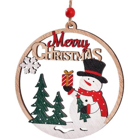 AURA Weihnachtsschild mit Weihnachtsmann, Willkommensschild für Haustür mit Schneemann, Innendekoration, Weihnachtsdekoration (1/5)