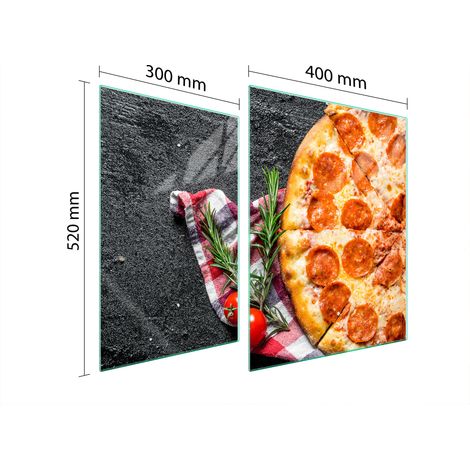 PLACA PROTECTORA DE VIDRIO PARA ESTUFA 70x52 PIZZA (1/5)