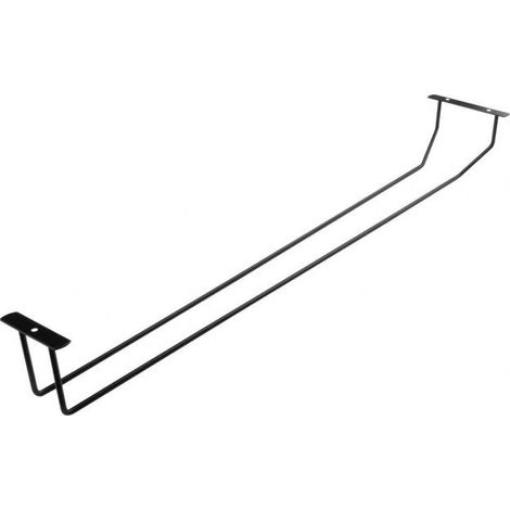 Support en acier porte-verres à pied (L)610 mm, noir (1/4)