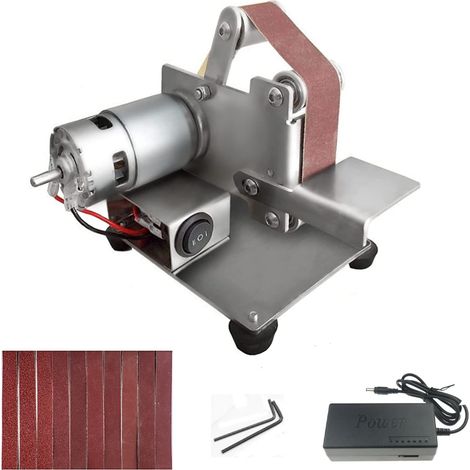 Electric Belt Sander, Mini Electric Belt Sander, 96W, 4000-9000 RPM Adjustable DIY Sanding Machine Sander, 25+7 Speed Model