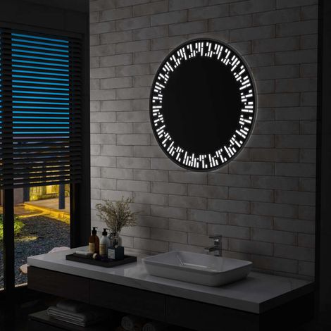 Miroir à LED Miroir déco pour Salle de bain Salon Chambre ou Dressing 80 cm 64667 (1/5)