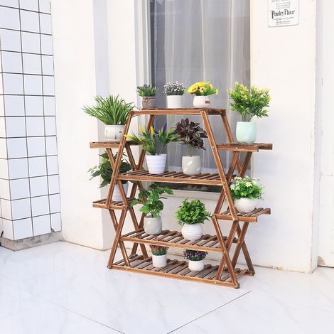 Bamboo Plant Stand Flower Rack Shelf Multi Tier Corner Garden Stand (1/5)