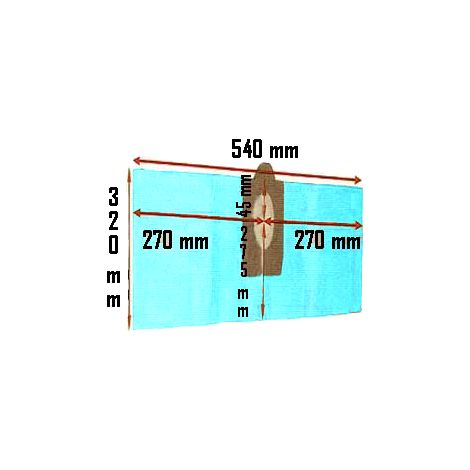 Pochette de 3 Sacs filtre papier pour centrale d'aspiration Trema TF251 et TF255