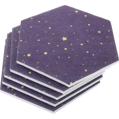 Panneaux Muraux Hexagonaux Lot de 5 en Feutrine Polyester Doux pour Tableau D'affichage Polyvalent , pour École et Maternelle (1/5)