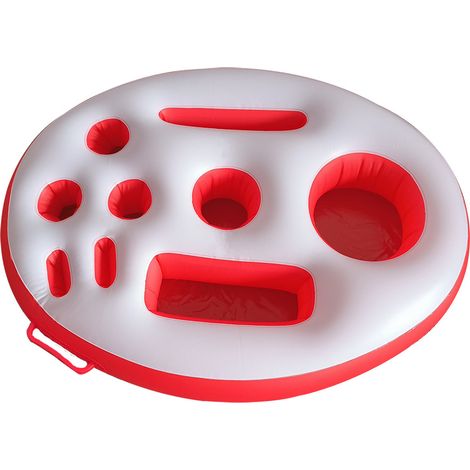 Pool-Getränkehalter, schwimmendes Getränke-Tablett, PVC, leicht, langlebig, sicheres Material, geräumiger Innenraum für Pool-Party, Strand, Spa (1/5)