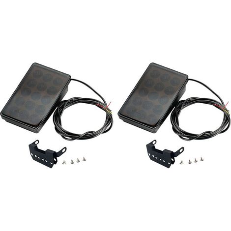 luces de freno LED para coche, 15 LED, estilo F1, carcasa universal, luz de freno LED para alerón trasero, luz trasera, carcasa negra (1/2)