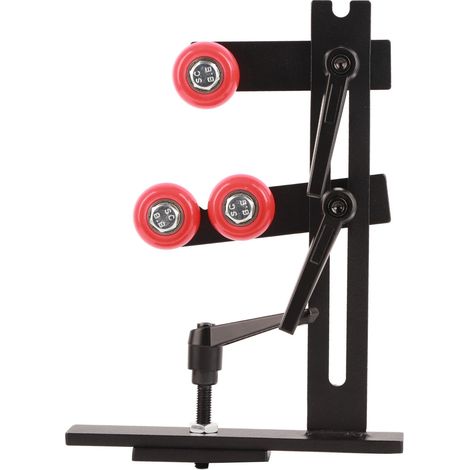 Support de tour à bois en fonte en forme de L, stabilisateur d'outil avec 3 roues de fixation (1/5)