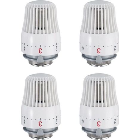 Lot de 4 têtes thermostatiques. tête de rechange pour vanne de radiateur M30 x 1.5. vanne de radiateur thermostatique. (1/5)