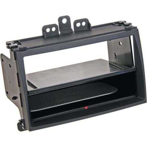 Facade autoradio 2DIN compatible avec Hyundai i20 09-12 Vide poche Induction Qi Noir Rubber touch