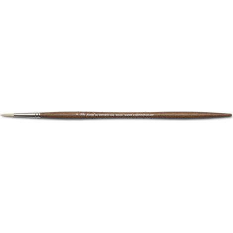 Winsor & Newton 5010503 pennello ad olio sintetico artista ad alta elasticità e durata, manico ergonomico per colori ad olio e alchidici - Pennello rotondo n. 3 (1/3)