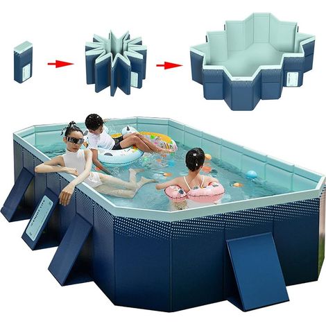 Piscina gonfiabile 160 x 120 x 47 cm – PVC rinforzato a 4 strati – Fondo antiscivolo – Drenaggio efficace – Per bambini e adulti (1/5)