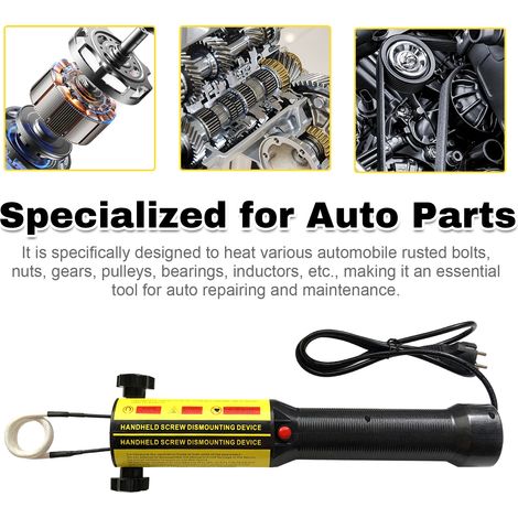 Kit de chauffage à Induction magnétique portatif 1200W, Machine de chauffage sans flamme pour automobile, outil de réparation électromagnétique de voiture (1/5)