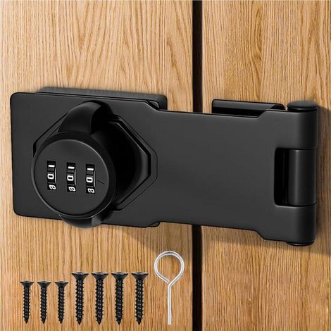 Sicherheitsüberfalle mit Zahlenschloss 3 Zoll Schwarz für Türen & Schränke