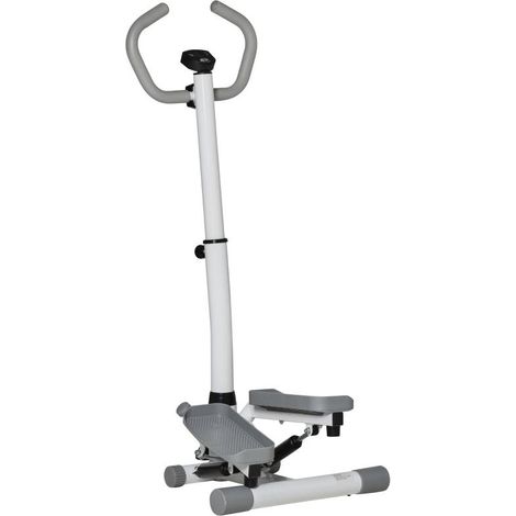 Vélo elliptique d'entraînement à domicile avec écran LCD, vitesse réglable, structure en métal et ABS, 55 x 53 x 118-128 cm