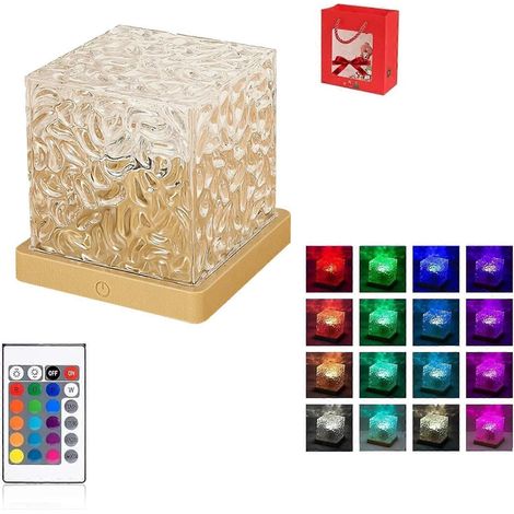 Projecteur de veilleuse aurore boréale avec télécommande, 16 couleurs, rechargeable, pour chambre à coucher, pour bureau, salon, intérieur, fêtes, idée cadeau (1/4)
