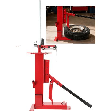 Smontagomme manuale, regolabile per pneumatici da 4 a 17 pollici, ganasce a Y con 13 posizioni, struttura in acciaio, dimensioni 48 cm x 60 cm x 129 cm, peso 28 kg (1/5)