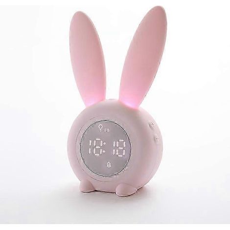 Réveil avec veilleuse et commandes tactiles rechargeable