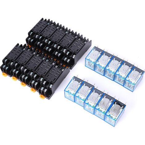 Lot de 10 relais 8 broches avec bobine, composant électronique de haute qualité LY2NJ 24 V CC (1/5)