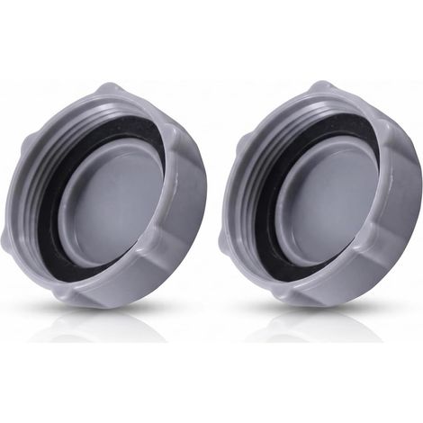 2 Pack Pool Drain Valve Cover with Gasket Compatible with P6H1158 for Above Ground Pool Replacement Covers P01006 (1/5)