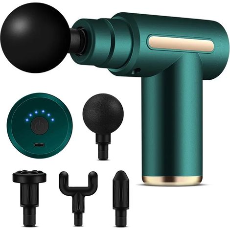 Pistolet de massage sans fil noir-AquaForge