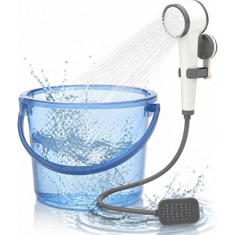 Douche camping portable rechargeable – IPX7, écran LED – Pour camping, plage, randonnée – Lavage (1/5)