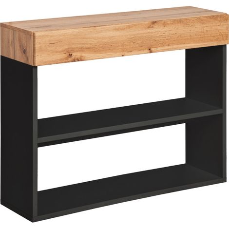 Meuble à chaussures avec tiroir "Easy" - Type 08 - Noir/Beige - L 100 x H 80 x P 30 cm - Livraison gratuite (1/5)