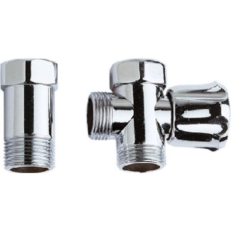 RUBINETTO PER LAVATRICE CON COPPIA RETROGRUPPO DADO GIREVOLE 3/4 x 3/4 x 3/4