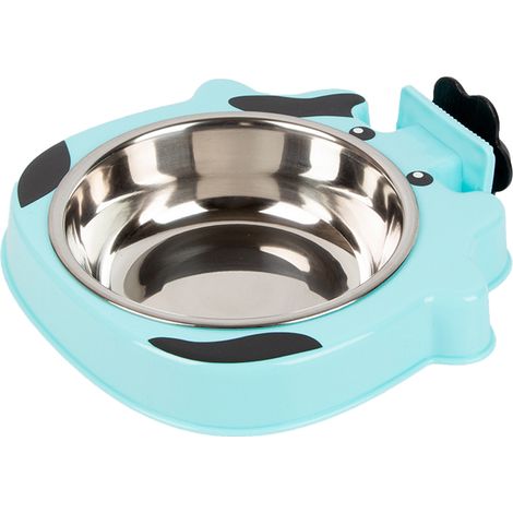 Un bol suspendu en acier inoxydable facile à nettoyer permet aux animaux de compagnie de manger et de boire. (1/4)