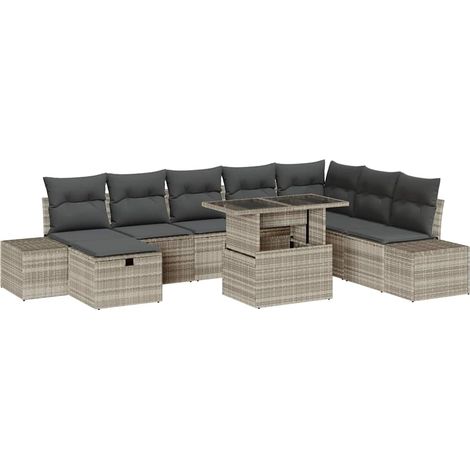 Maison Exclusive - Set Divano da Giardino 11 pz polyrattan (1/5)