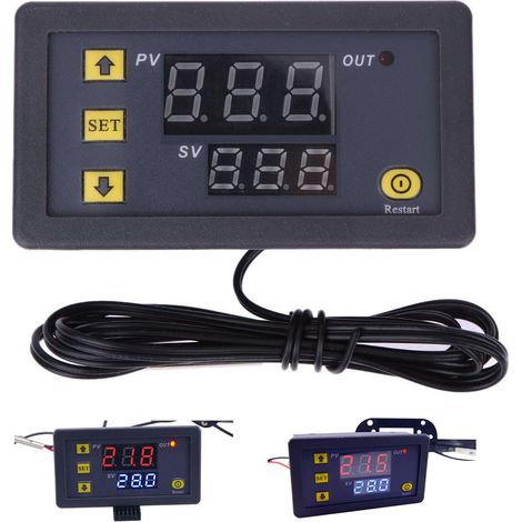 12V 20A W3230 LCD Thermostat Numérique Contrôleur Régulateur Régulateur Alarme Haute Température (1/5)