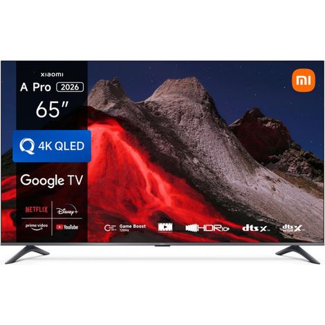 Xiaomi – TV QLED 65 pouces 4K UHD – Taux de rafraîchissement 120Hz – Dolby Audio – Google TV 2 – Design ultra-fin gris anthracite