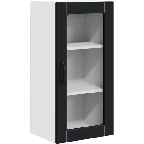 Maison Exclusive - Armario de vidrio para pared LUCCA Negro 40 x