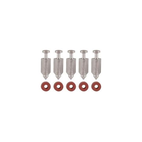 Kit de réparation de joint de siège d'aiguille de soupape à flotteur de carburateur pour moteurs verticaux Briggs Stratton 398188, 281144, 299096, 394681, 83400 5 CV et 6 CV, lot de 5