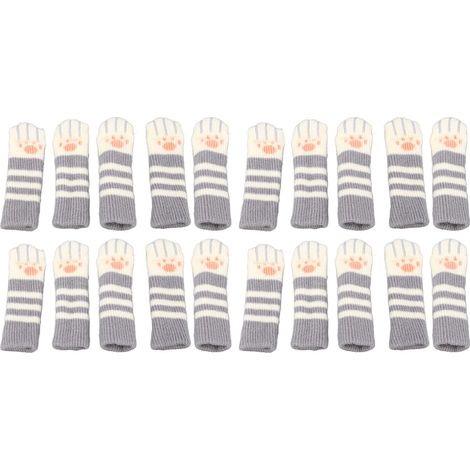 20Pcs Chaussettes Chaise en Forme Chat Mignon,Chaussette Chaise pour Pieds de Chaise,Protège-Chaussettes De Chaise, Chaussettes Antidérapantes pour Pieds De Table, Pattes De Chat (1/5)