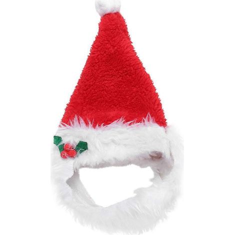 Adorable déguisement de Noël pour chiot, chat, chien et barbe de Père Noël-S-Red (1/2)