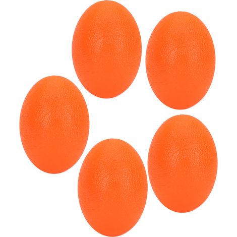 5-teiliges Silikon-Massageball-Set zur Stärkung der Handmuskulatur und Rehabilitation des Handgelenks – Ovale Form, Orange (20 Grad) (1/5)
