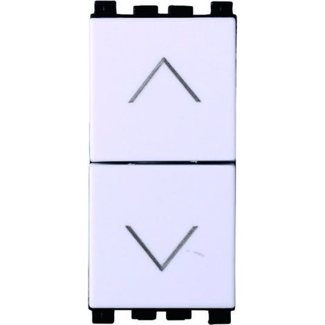 Doppio Pulsante Saliscendi con frecce 10A interbloccato bianco compatibile anche con Vimar Arké (1/3)