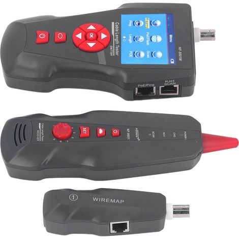 Testeur de câble réseau Anti-interférence sans bruit PING POE Test RJ45 RJ11 BNC détecteur de ligne métallique (1/5)