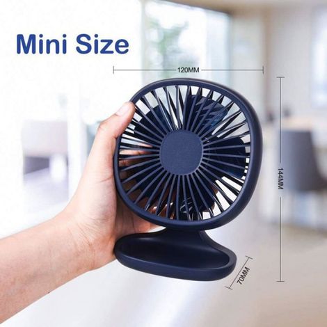Ventilateur USB - 5 Pales - 3 Vitesses Réglables - Pour Bureau PC Ordinateur - 1 Pièce (1/5)