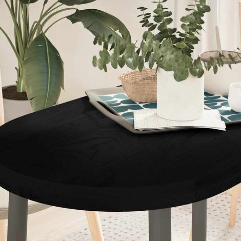 Dessus de table marron foncé 100x50x4cm bois chêne massif ovale vidaXL (1/5)