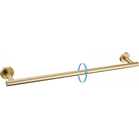 Barre Serviette - 60 cm - Acier Inoxydable - Finition Or Brossé - Salle De Bain - 1 Pièce (1/5)