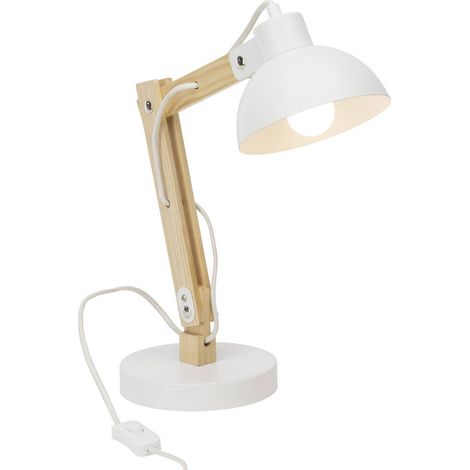 BRILLIANT Lampe Moda Tischleuchte weiß 1x A60, E27, 25W, geeignet für Normallampen (nicht enthalten) Mit Schnurzwischenschalter (1/4)