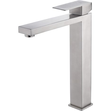 SKY BATH CDA008-3NIQ ARMY Monomando Lavabo Alto Níquel Cepillado - ref: CDA008-3NIQ
