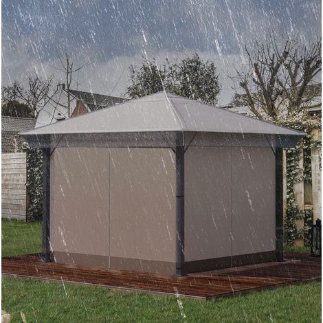 Telo di ricambio trasparente 3 x 3 m per gazebo, impermeabile, plastica, REDOM (1/5)