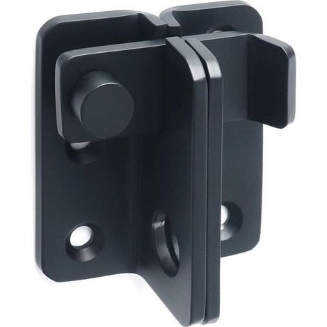 Cerradura para puerta corredera, pestillo para persiana, pestillo para puerta, pestillo para puerta batiente con tornillos para puerta, ventana, armario y jardín, acero inoxidable negro mate (1/3)