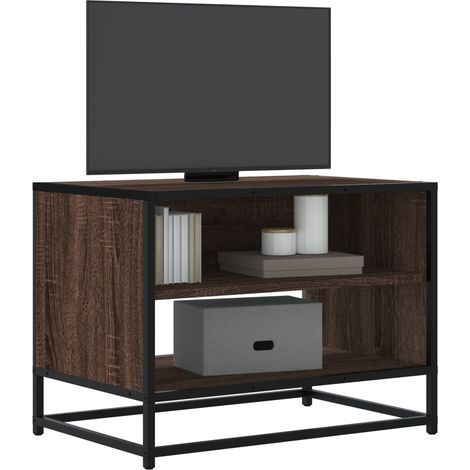 TV-Schrank Braun Eichen-Optik 61x40x46 cm Holzwerkstoff Metall