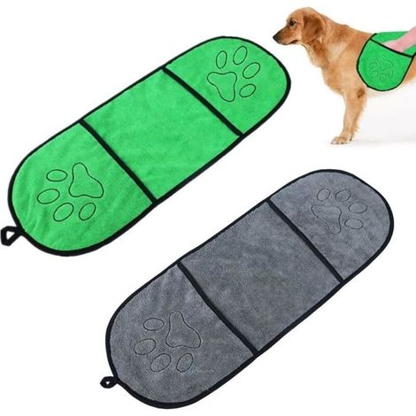 2-Piece Dog Bathrobe Set, Dog Towel, Absorbent Dog Bathrobe, Absorbent Dog Bath Towel (1/5)