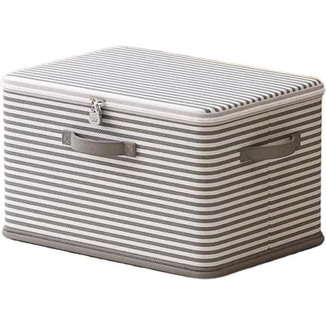 Coffre de Rangement Verrouillable – Pour Organiser Vêtements, Couvertures, Jouets dans les Placards – Boîte de Rangement Pliable à Code-453030cm (1/4)